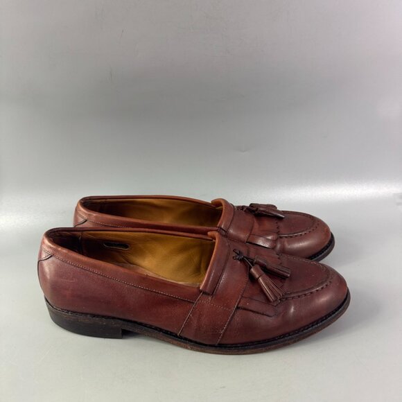 Allen Edmonds Newport Men\'s Brown Leather Tassel Loafers Dress, Size 11 D main image 9